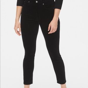 Gap Black Velvet Curvy Super High Rise Skinny Jean